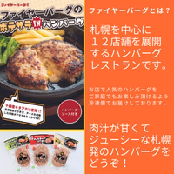 画像2: \札幌の人気店/ファイヤーバーグ(ポテサライン)【185g】 (2)